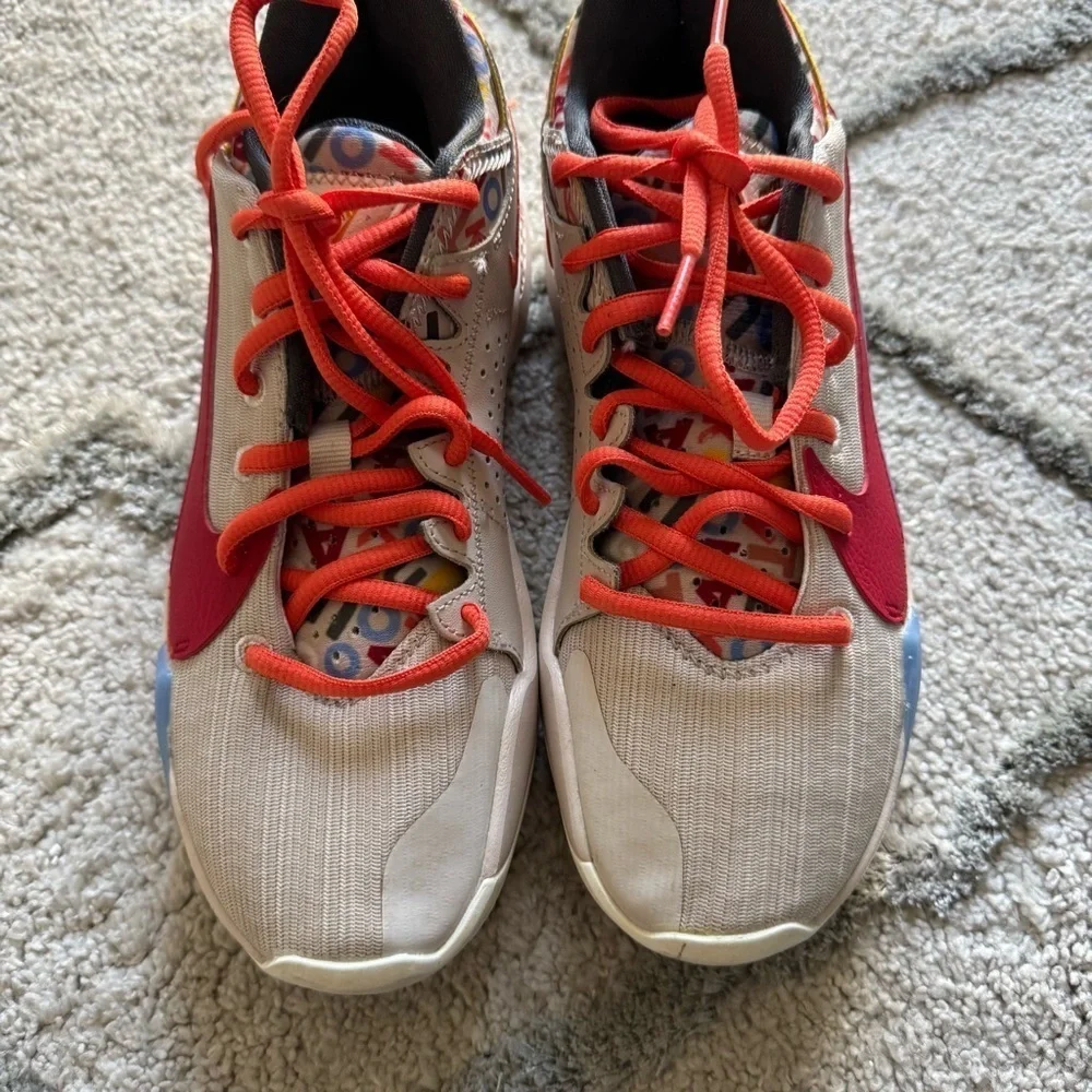 NIKE FREAK 2 MVP ALPHABET Sneakers air zoom shoes white orange YOUTH 5
